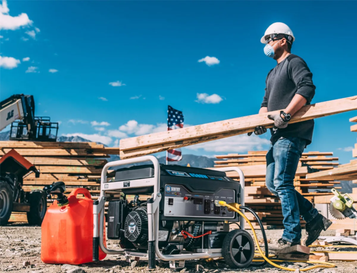 Pulsar portable generator at a work site